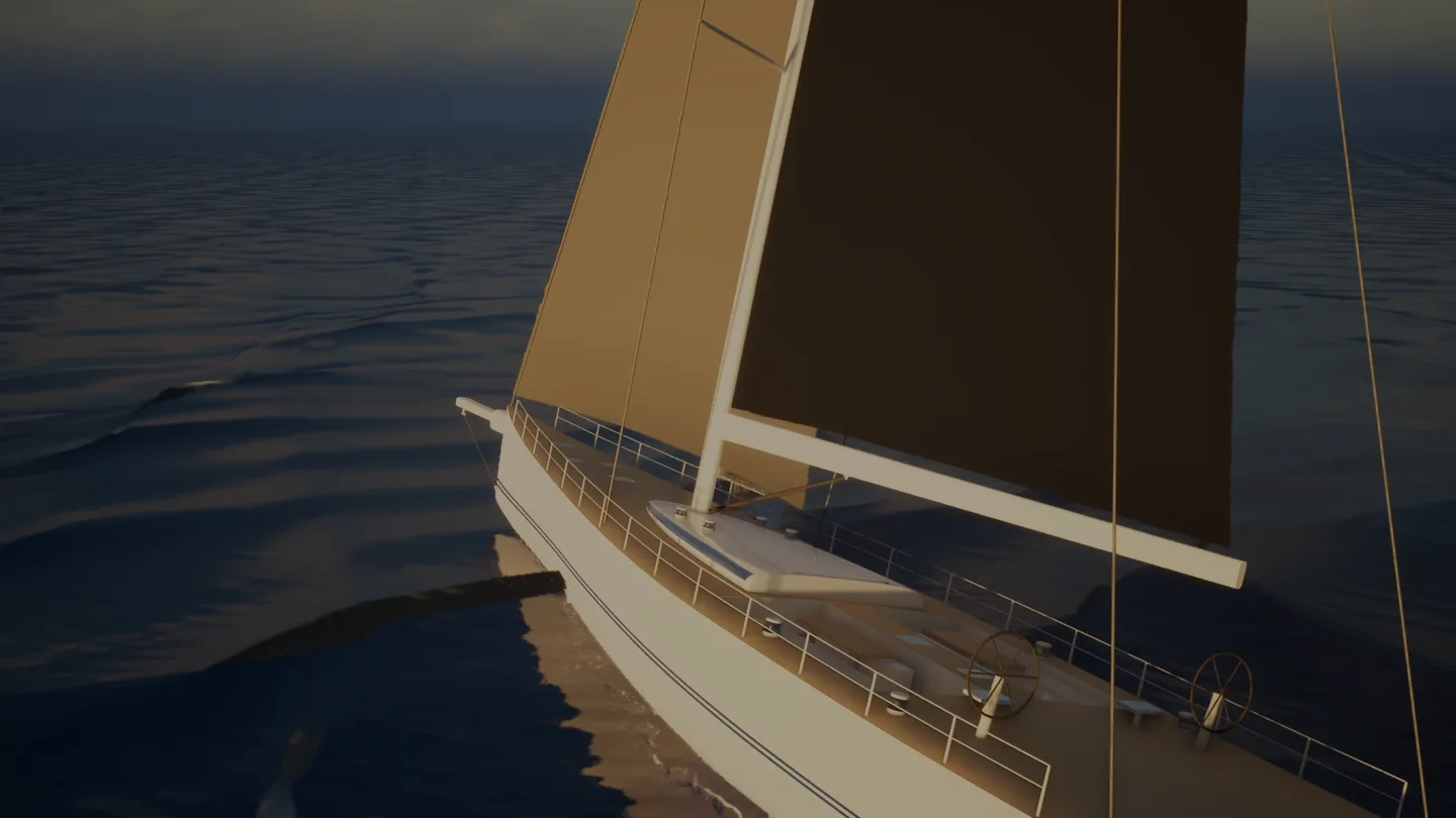 The boat, close aboard
